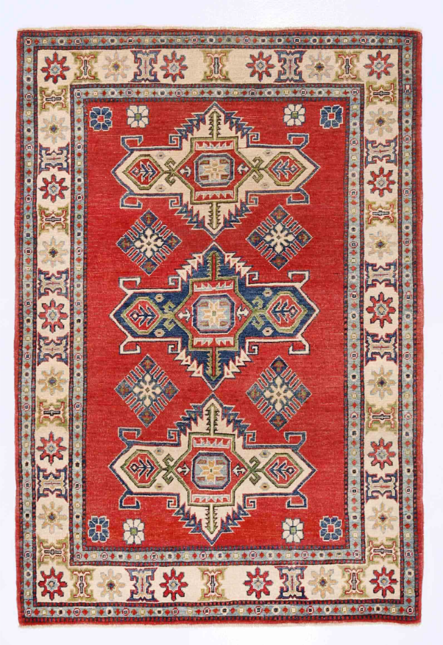 Baluch Hand Knotted Wool Rug 4' 1" x 5' 11" 4' 1" X 5' 11" (124 X 180) / Blue / Wool