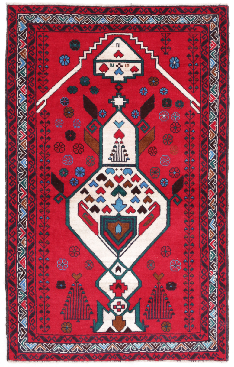 Baluch Hand Knotted Wool Rug 2' 10" x 4' 7" 2' 10" X 4' 7" (86 X 140) / Red / Wool