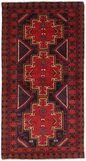 Baluch Hand Knotted Wool Rug 3' 5" x 6' 7" 3' 5" X 6' 7" (104 X 201) / Blue / Wool