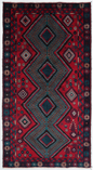 Baluch Hand Knotted Wool Rug 3' 4" x 6' 2" 3' 4" X 6' 2" (102 X 188) / Red / Wool