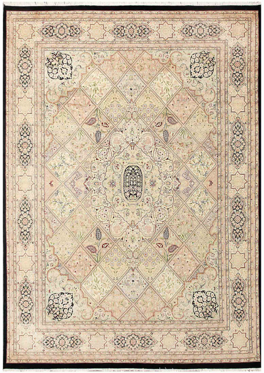 Heritage Hand Knotted Wool Rug 4' 0" x 6' 7" 4' 0" X 6' 7" (122 X 201) / Ivory / Wool