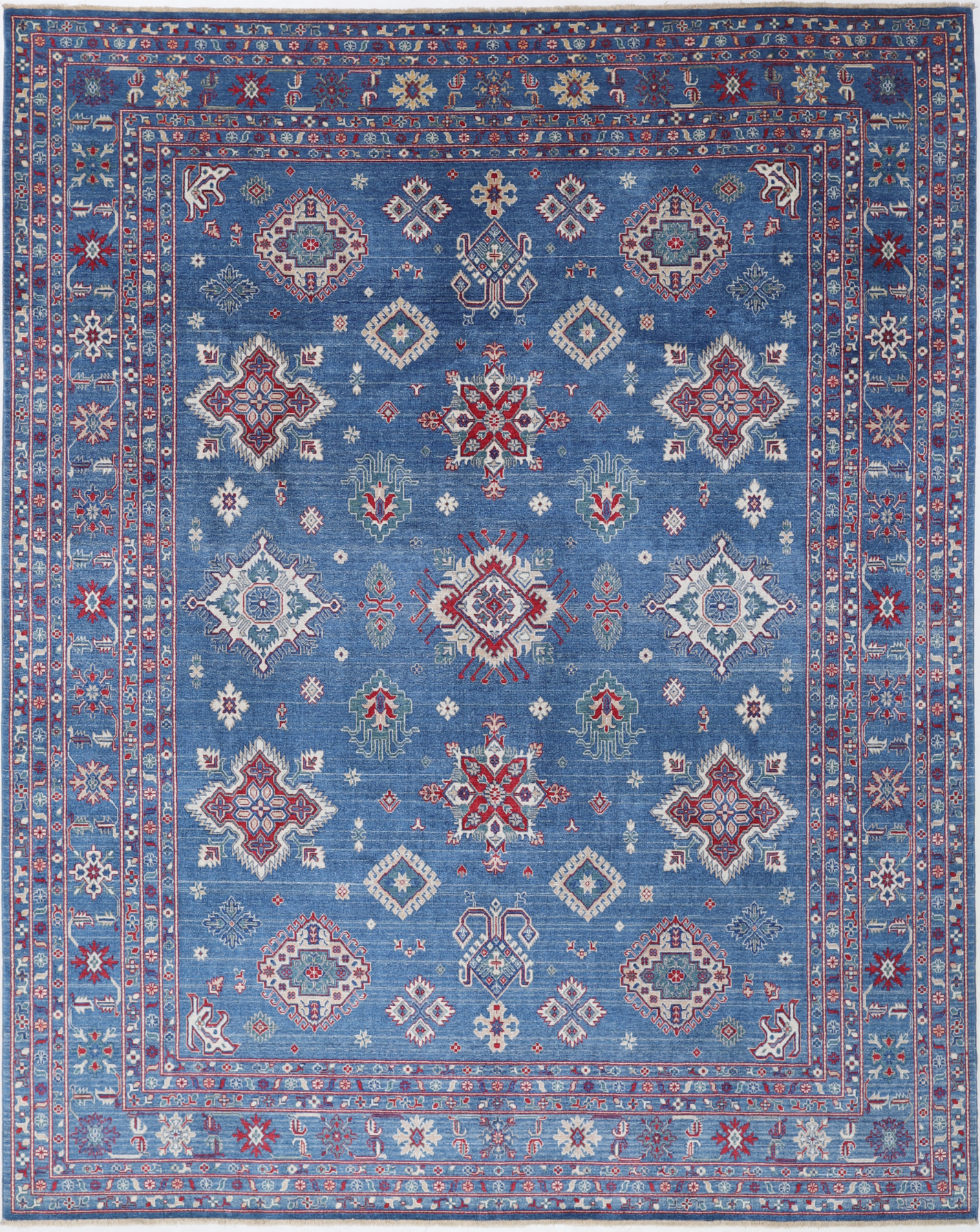 Kazak Power Loomed Wool Rug 9' 3" X 11' 9" 9' 3" X 11' 9" (282 X 358) / Blue / Wool