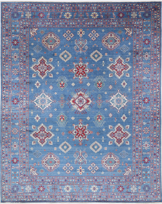 Kazak Power Loomed Wool Rug 9' 3" X 11' 8" 9' 3" X 11' 8" (282 X 356) / Blue / Wool