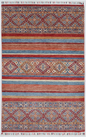 Khurjeen Hand Knotted Wool Rug 4' 1" x 6' 1" 4' 1" X 6' 1" (124 X 185) / Red / Wool