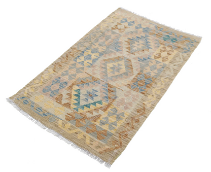 Maimana Kilim Hand Woven Wool Rug 2' 4" x 3' 10"