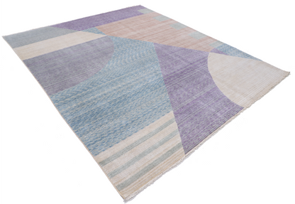 Modern Hand Crafted Woolen Rug 7'8" X 9'0"