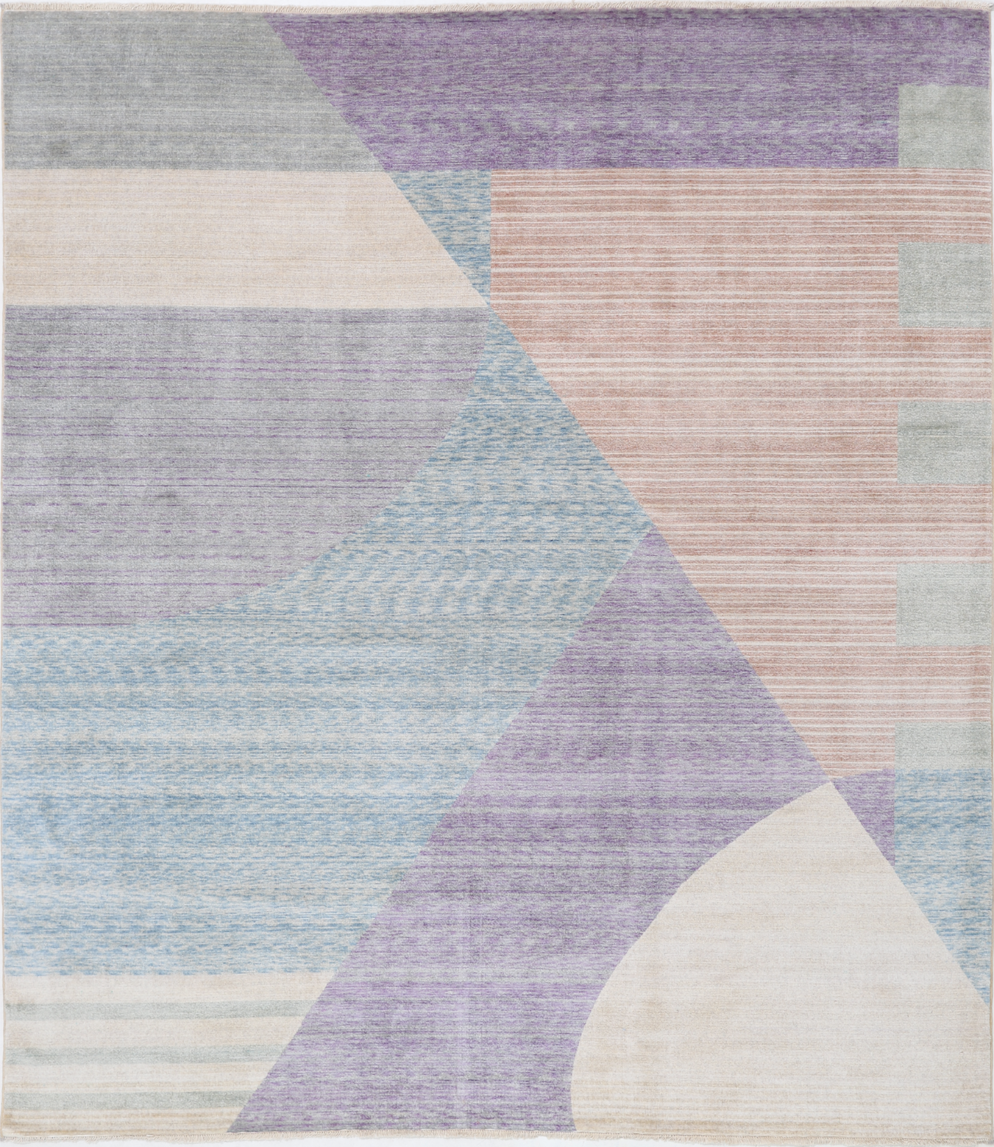Modern Hand Crafted Woolen Rug 7'8" X 9'0"