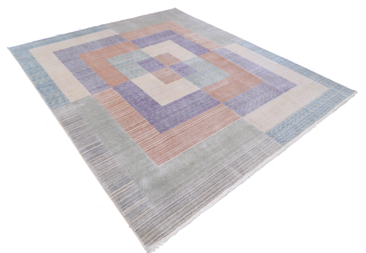 Modern Power Loomed Wool Rug 7' 9" X 9' 1"