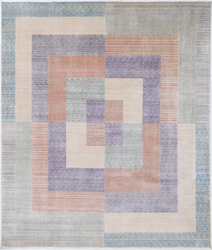 Modern Power Loomed Wool Rug 7' 9" X 9' 1" 7' 9" X 9' 1" (236 X 277) / Multi / Wool