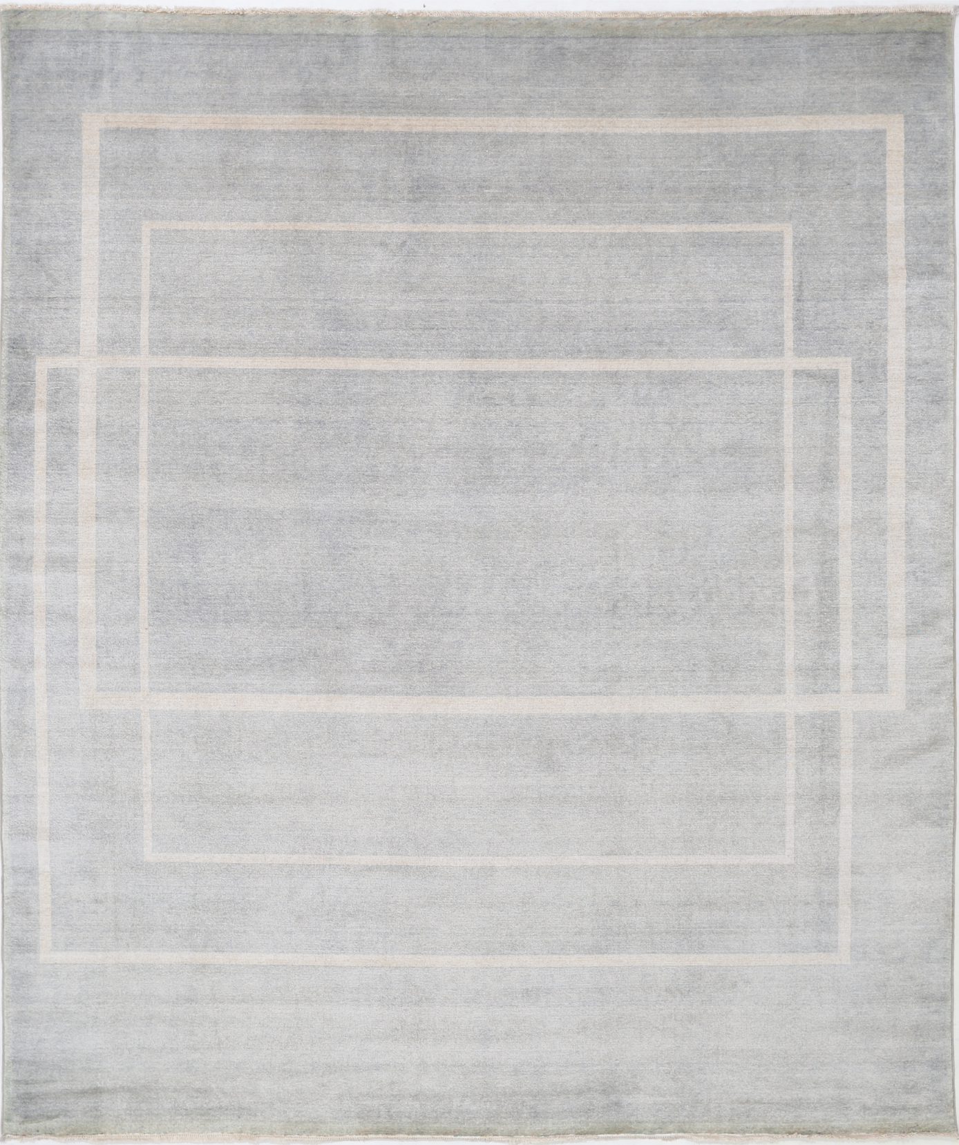 Modern Power Loomed Wool Rug 7' 9" X 9' 4" 7' 9" X 9' 4" (236 X 284) / Grey / Wool