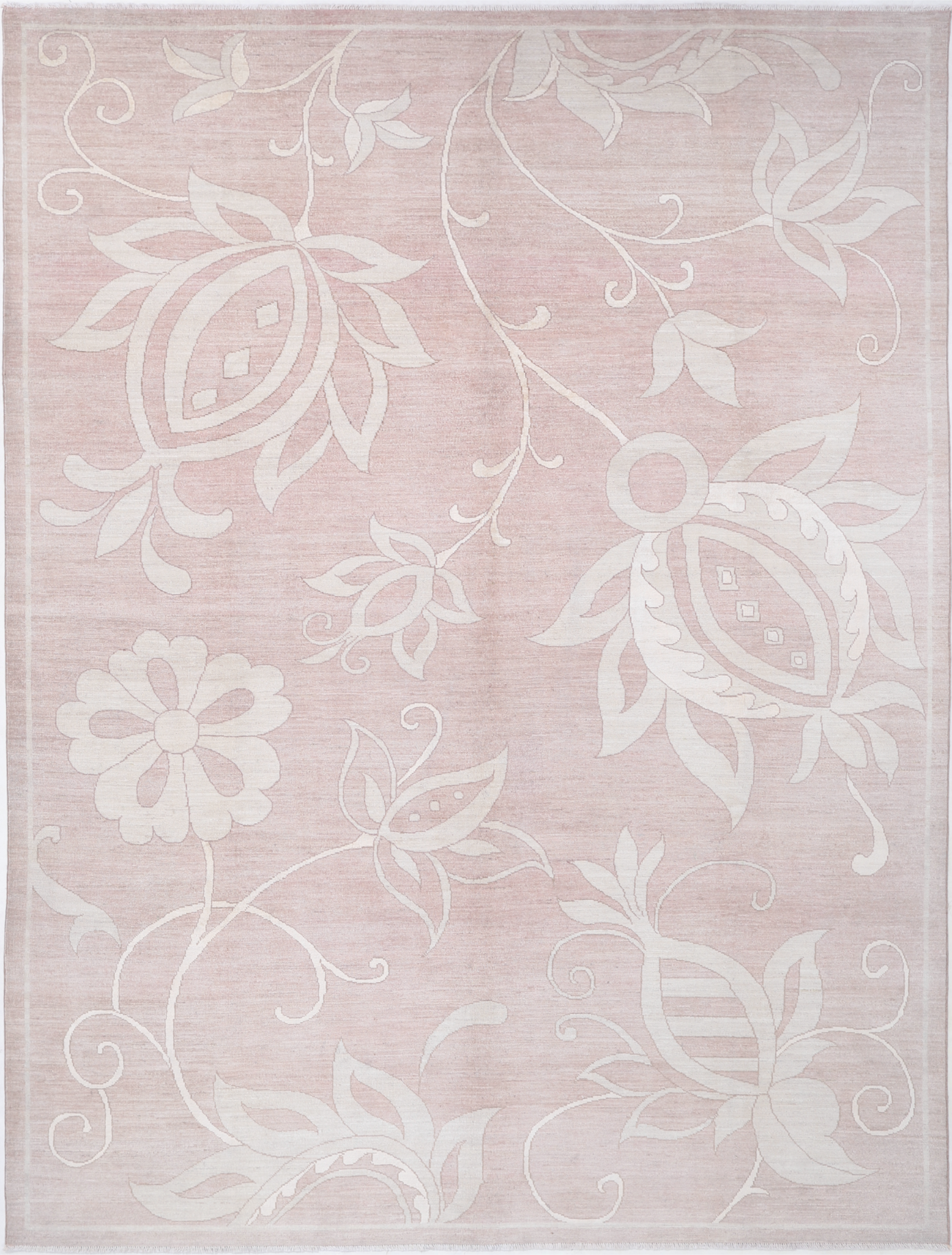 Oushak Hand Knotted Wool Rug 8' 8" X 11' 9"