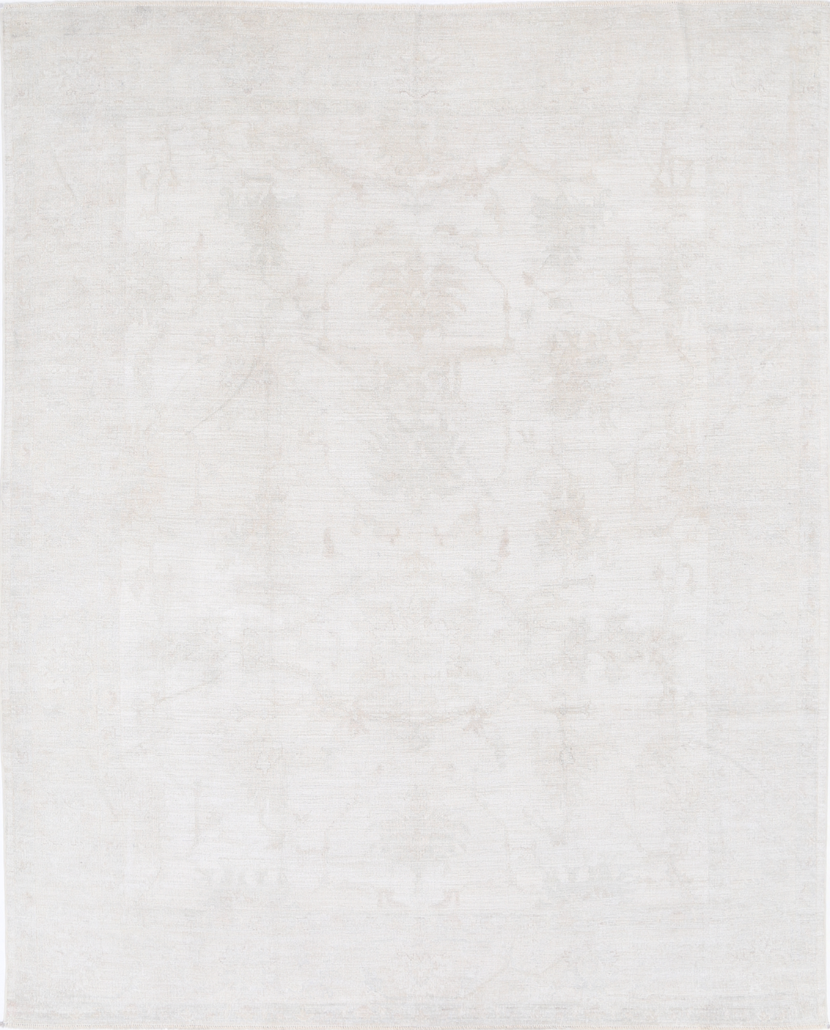 Oushak Hand Knotted Wool Rug 7' 11" X 9' 10" 7' 11" X 9' 10" (241 X 300) / Ivory / Wool