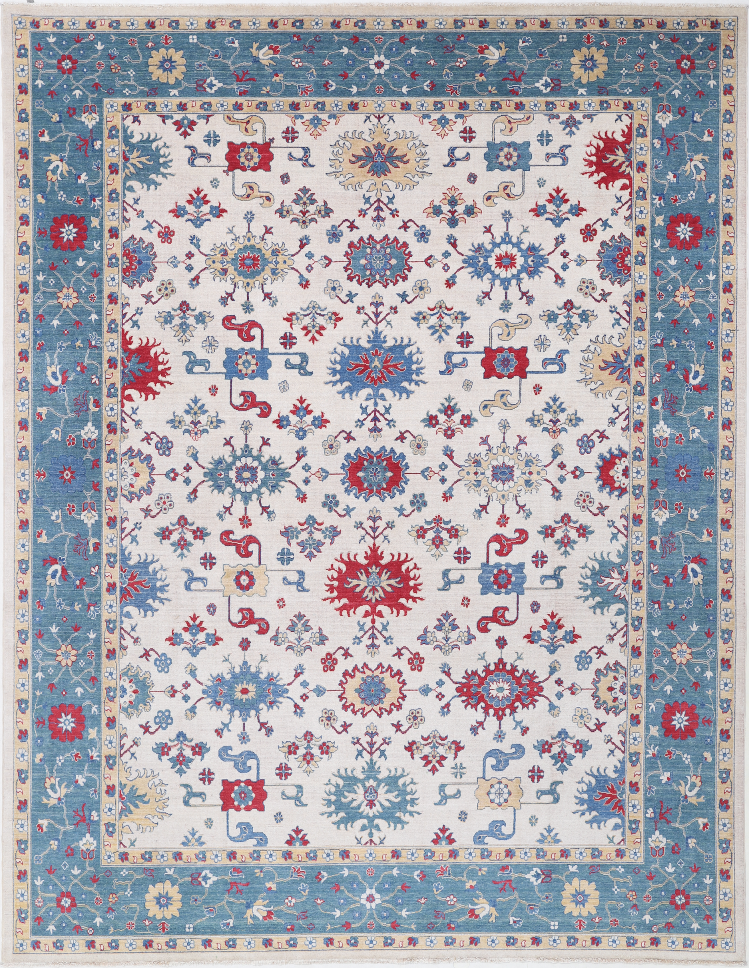 Pasha Power Loomed Wool Rug 9' 1" X 12' 0" 9' 1" X 12' 0" (277 X 366) / Ivory / Wool