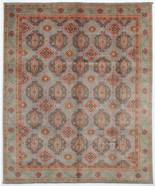 Revival Hand Knotted Wool Rug 7' 9" x 9' 4" 7' 9" X 9' 4" (236 X 284) / Grey / Wool