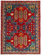 Revival Hand Knotted Wool Rug 5' 0" x 6' 7" 5' 0" X 6' 7" (152 X 201) / Red / Wool