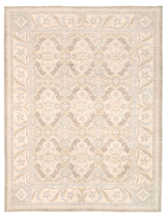 Serenity Hand Knotted Wool Rug 8' 10" x 11' 8" 8' 10" X 11' 8" (269 X 356) / Ivory / Wool