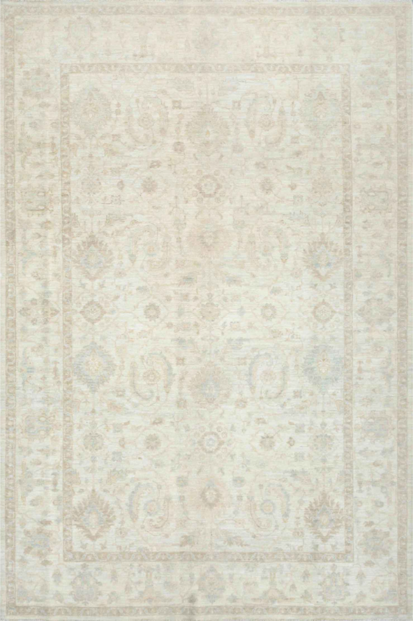 Serenity Hand Knotted Wool Rug 6' 0" x 9' 0" 6' 0" X 9' 0" (183 X 274) / Ivory / Wool