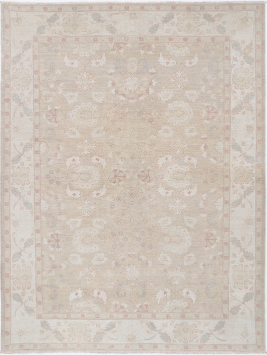 Serenity Hand Knotted Wool Rug 6' 3" X 8' 6" 6' 3" X 8' 6" (191 X 259) / Gold / Wool