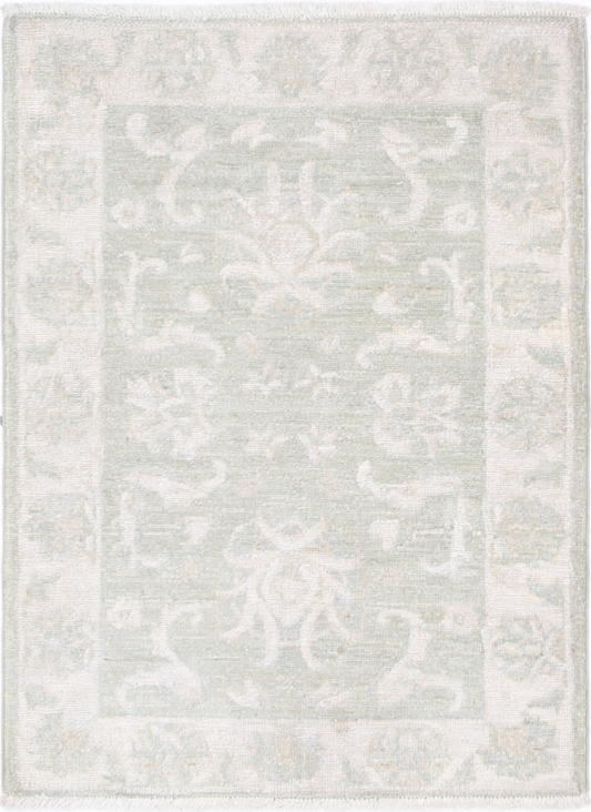 Serenity Hand Knotted Wool Rug 2' 2" X 3' 0" 2' 2" X 3' 0" (66 X 91) / Green / Wool