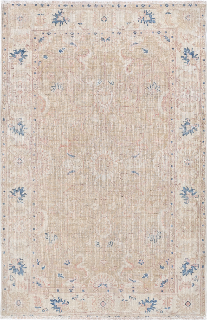 Serenity Hand Knotted Wool Rug 3' 0" X 4' 8" 3' 0" X 4' 8" (91 X 142) / Brown / Wool