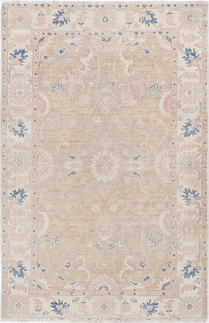 Serenity Hand Knotted Wool Rug 3' 0" X 4' 8" 3' 0" X 4' 8" (91 X 142) / Brown / Wool