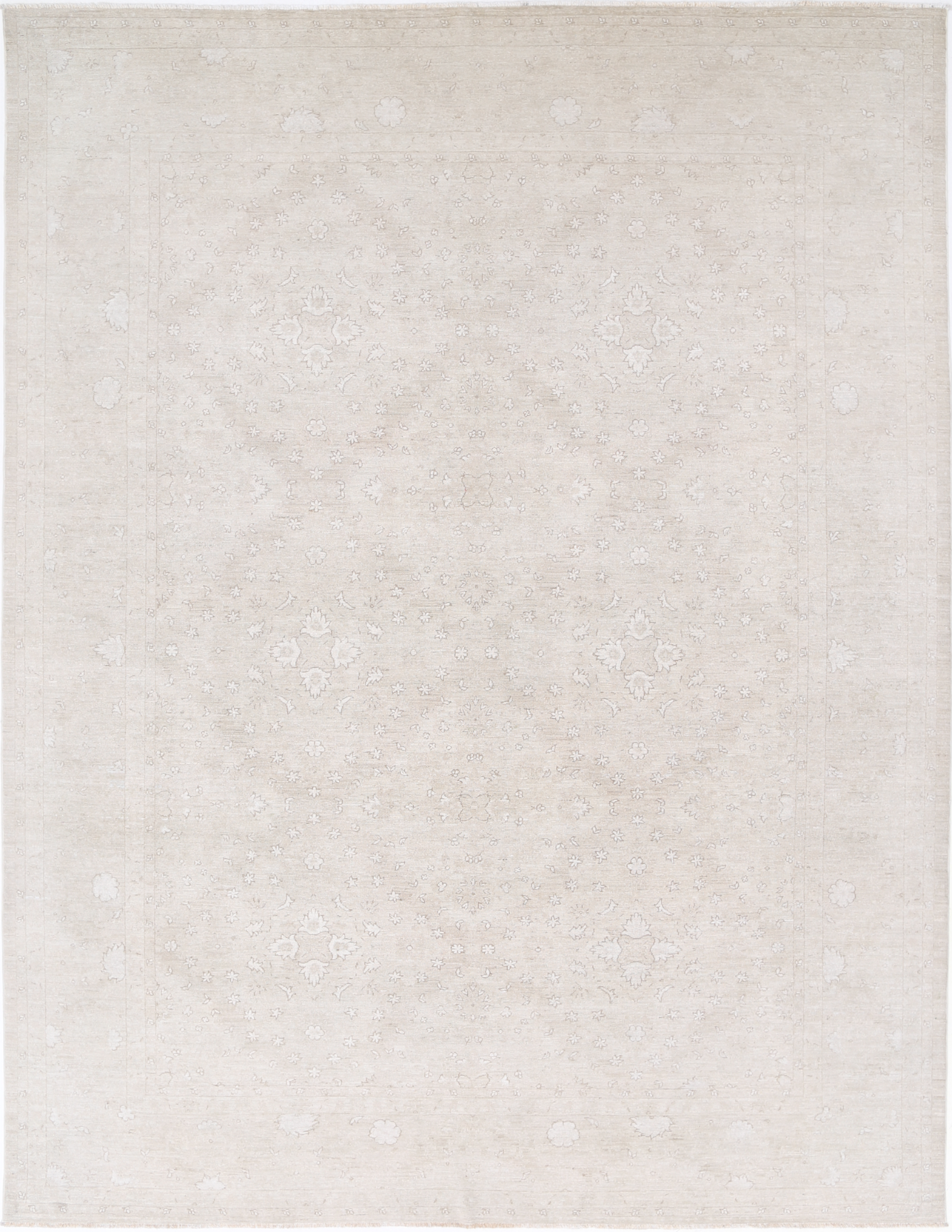 Serenity Hand Knotted Wool Rug 9' 3" X 11' 10" 9' 3" X 11' 10" (282 X 361) / Brown / Wool