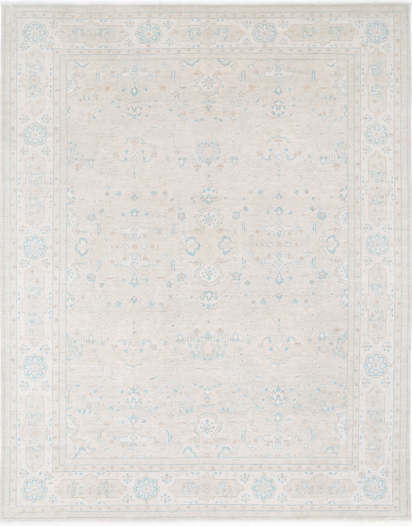 Serenity Hand Knotted Wool Rug 9' 1" X 11' 5" 9' 1" X 11' 5" (277 X 348) / Brown / Wool