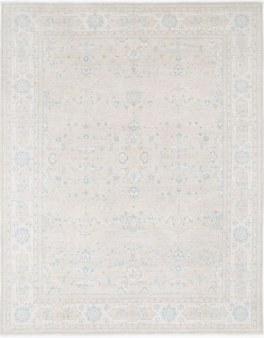 Serenity Hand Knotted Wool Rug 9' 1" X 11' 5" 9' 1" X 11' 5" (277 X 348) / Brown / Wool