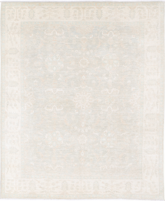 Serenity Hand Knotted Wool Rug 8' 1" X 9' 10" 8' 1" X 9' 10" (246 X 300) / Grey / Wool