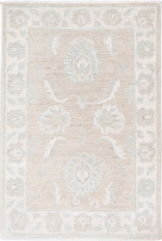 Serenity Hand Knotted Wool Rug 2' 2" X 3' 4" 2' 2" X 3' 4" (66 X 102) / Brown / Wool