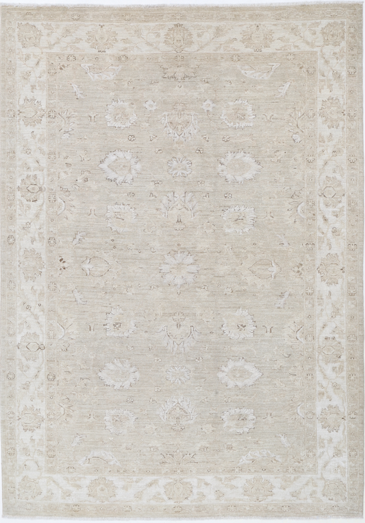 Serenity Hand Knotted Wool Rug 6' 3" X 9' 0" 6' 3" X 9' 0" (191 X 274) / Brown / Wool