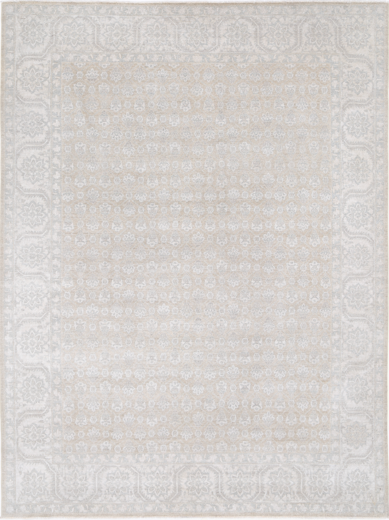 Serenity Hand Knotted Wool Rug 8' 10" X 12' 2" 8' 10" X 12' 2" (269 X 371) / Brown / Wool