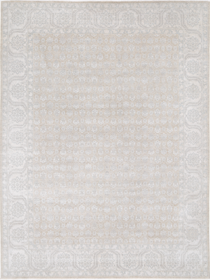 Serenity Hand Knotted Wool Rug 8' 10" X 12' 2" 8' 10" X 12' 2" (269 X 371) / Brown / Wool