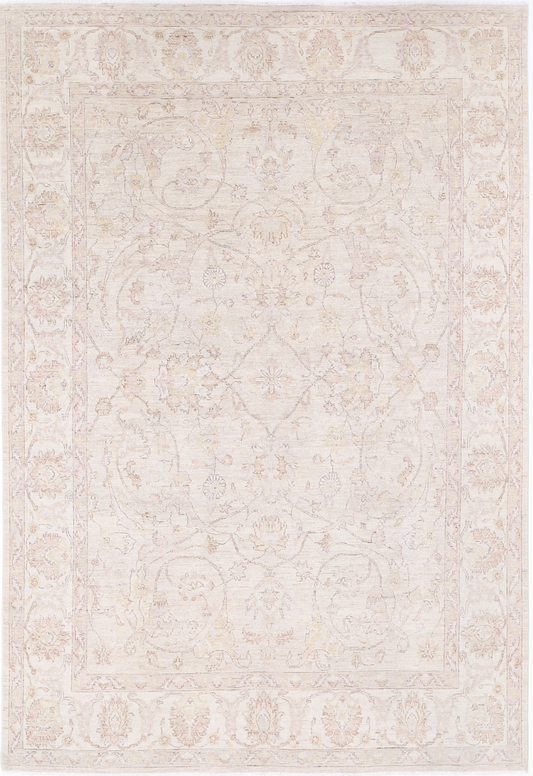 Serenity Hand Knotted Wool Rug 7' 8" X 11' 4" 7' 8" X 11' 4" (234 X 345) / Brown / Wool