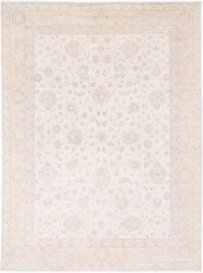 Serenity Hand Knotted Wool Rug 8' 7" X 11' 9" 8' 7" X 11' 9" (262 X 358) / Ivory / Wool