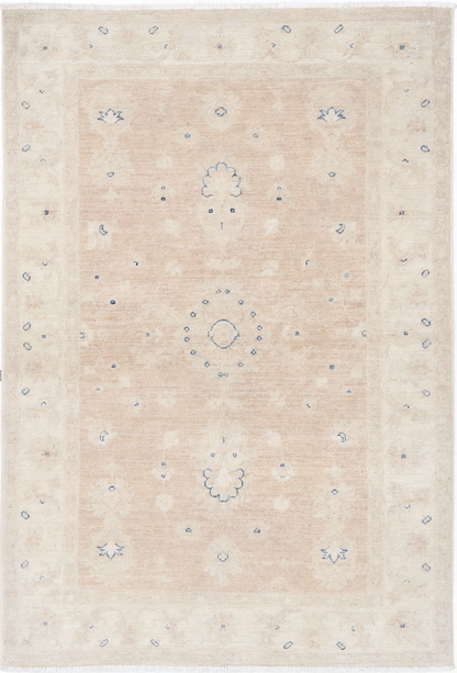 Serenity Hand Knotted Wool Rug 3' 3" X 4' 11" 3' 3" X 4' 11" (99 X 150) / Brown / Wool