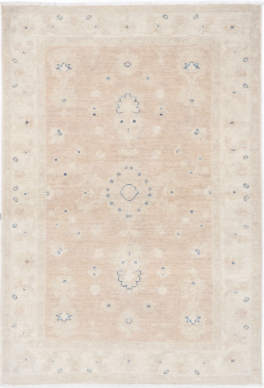 Serenity Hand Knotted Wool Rug 3' 3" X 4' 11" 3' 3" X 4' 11" (99 X 150) / Brown / Wool