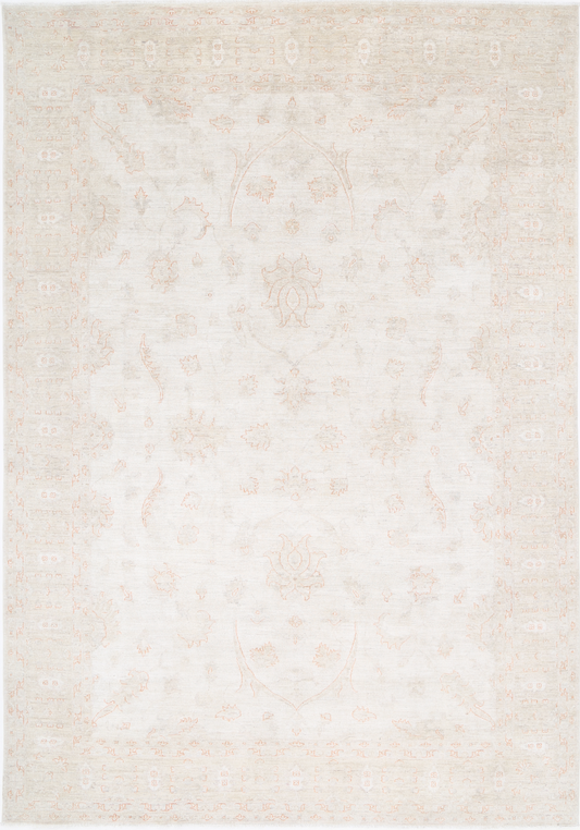 Serenity Hand Knotted Wool Rug 9' 9" X 14' 2" 9' 9" X 14' 2" (297 X 432) / Ivory / Wool