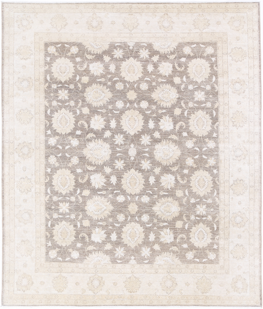 Serenity Hand Knotted Wool Rug 8' 2" X 9' 7" 8' 2" X 9' 7" (249 X 292) / Brown / Wool