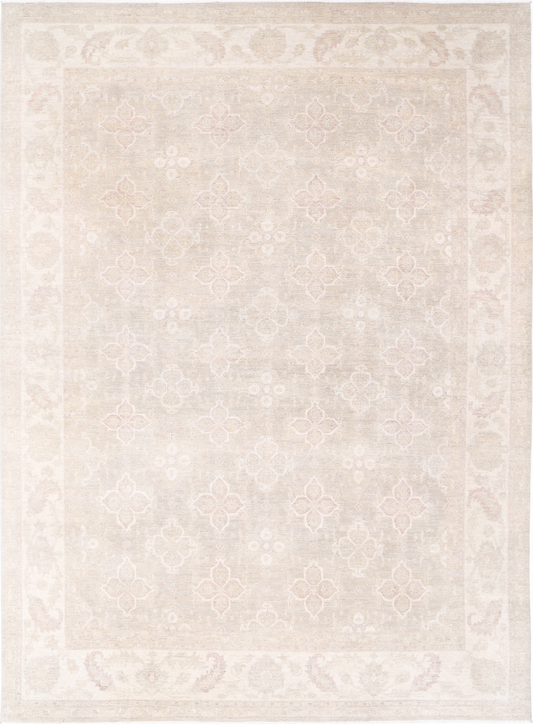 Serenity Hand Knotted Wool Rug 9' 11" X 13' 11" 9' 11" X 13' 11" (302 X 424) / Brown / Wool