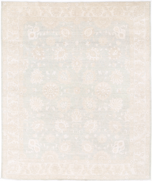 Serenity Hand Knotted Wool Rug 8' 1" X 9' 8" 8' 1" X 9' 8" (246 X 295) / Grey / Wool