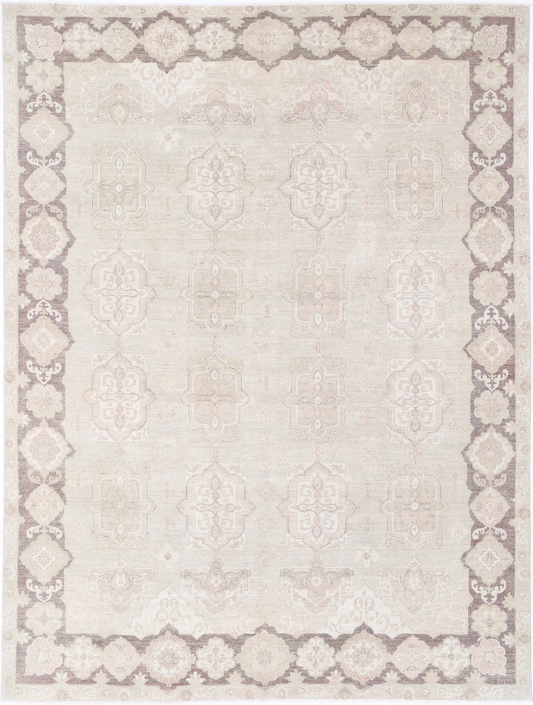 Serenity Hand Knotted Wool Rug 10' 2" X 13' 10" 10' 2" X 13' 10" (310 X 422) / Grey / Wool