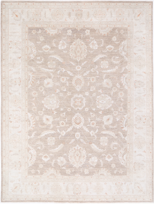 Serenity Hand Knotted Wool Rug 8' 9" X 11' 8" 8' 9" X 11' 8" (267 X 356) / Brown / Wool