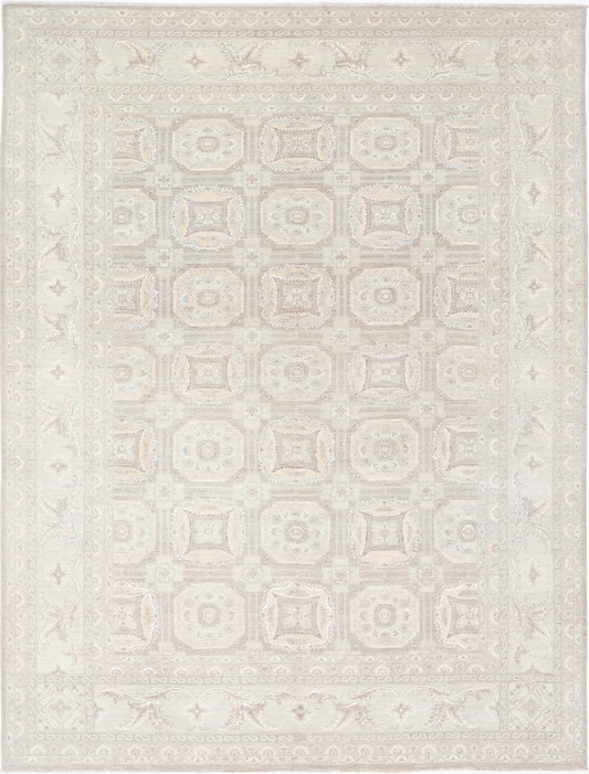 Serenity Hand Knotted Wool Rug 9' 8" X 13' 0" 9' 8" X 13' 0" (295 X 396) / Brown / Wool