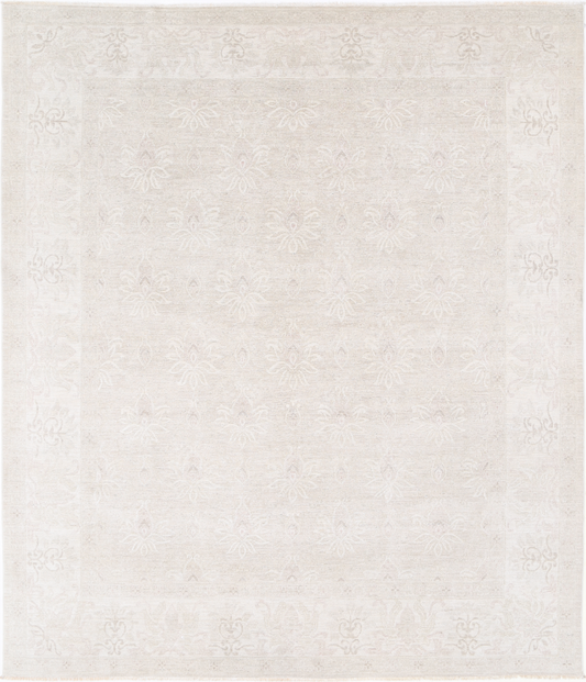 Serenity Hand Knotted Wool Rug 8' 2" X 9' 6" 8' 2" X 9' 6" (249 X 290) / Grey / Wool