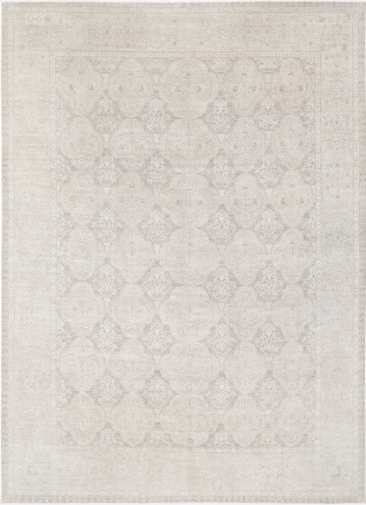 Serenity Hand Knotted Wool Rug 9' 10" X 13' 9" 9' 10" X 13' 9" (300 X 419) / Brown / Wool