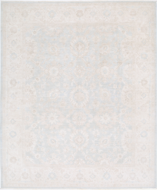 Serenity Hand Knotted Wool Rug 7' 10" X 9' 8" 7' 10" X 9' 8" (239 X 295) / Blue / Wool