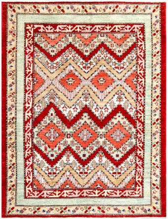 Shaal Hand Knotted Wool Rug 4' 11" x 6' 5" 4' 11" X 6' 5" (150 X 196) / Multi / Wool