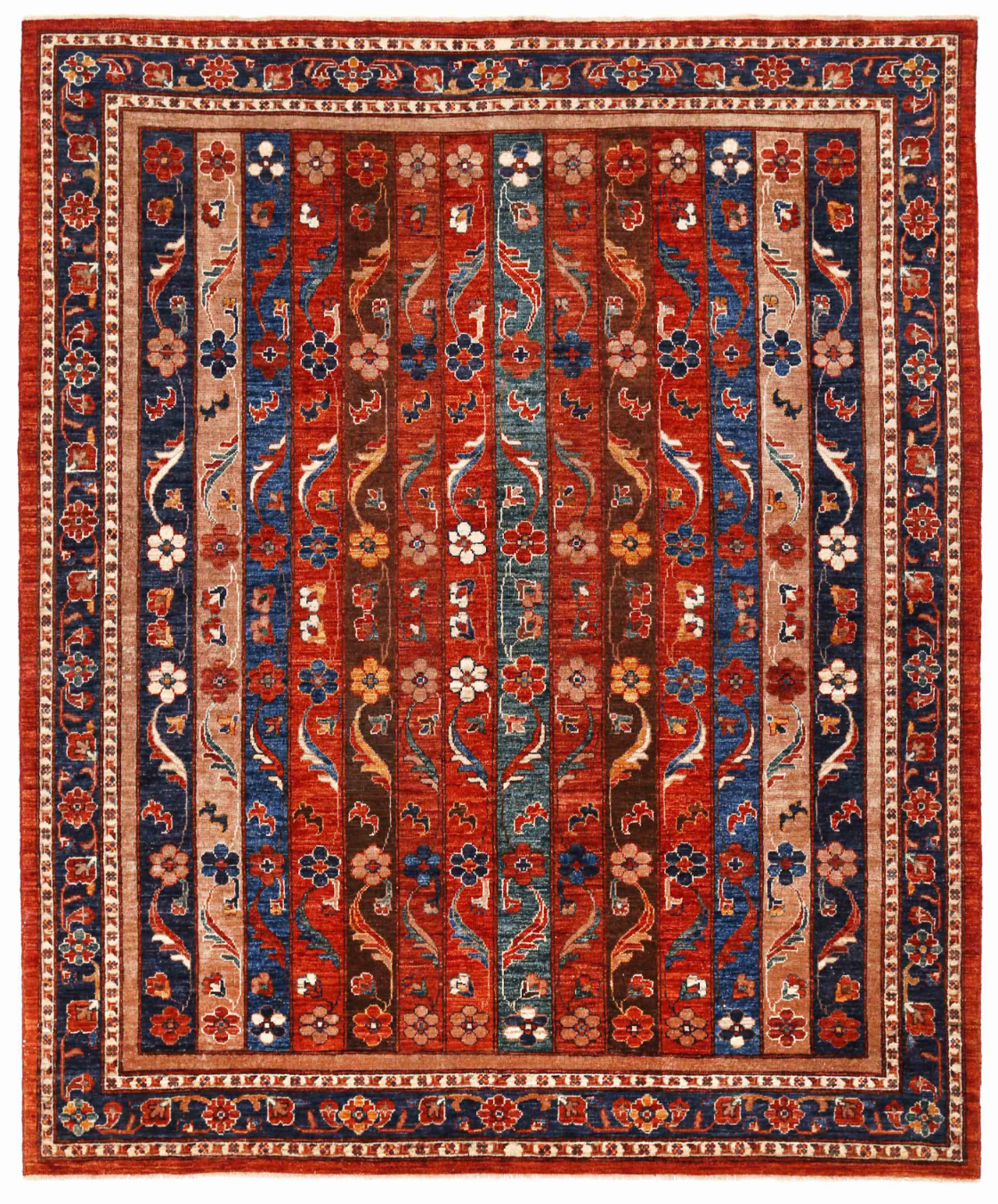 Shaal Hand Knotted Wool Rug 6' 6" x 7' 11" 6' 6" X 7' 11" (198 X 241) / Multi / Wool