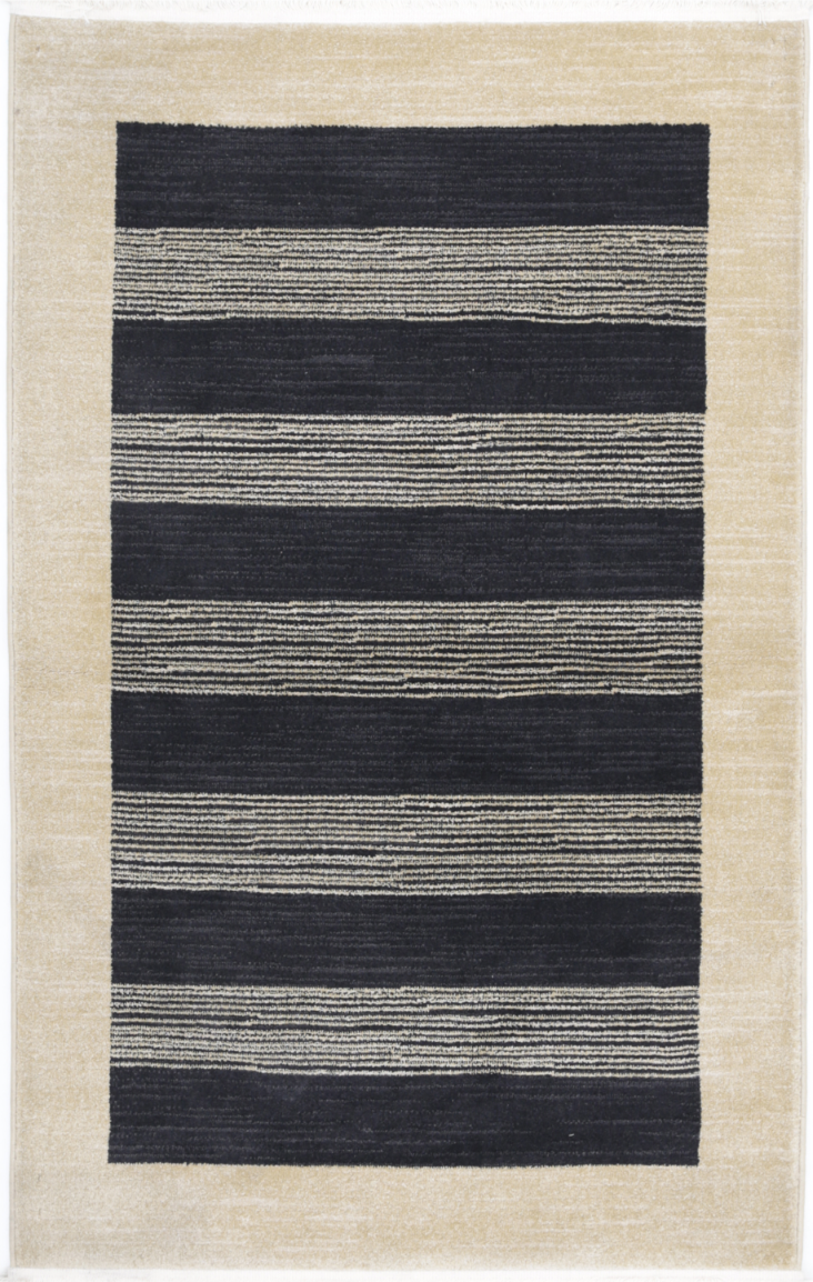 Vista Power Loomed Polyester/Polypropylene Rug 3' 2" x 5' 3" 3' 2" X 5' 3" (97 X 160) / Beige / Polyester/Polypropylene